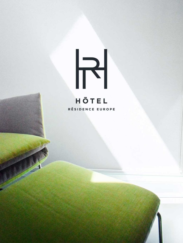 Studio graphique hotel résidence Europe identité visuelle Laetitia costes studio paris
