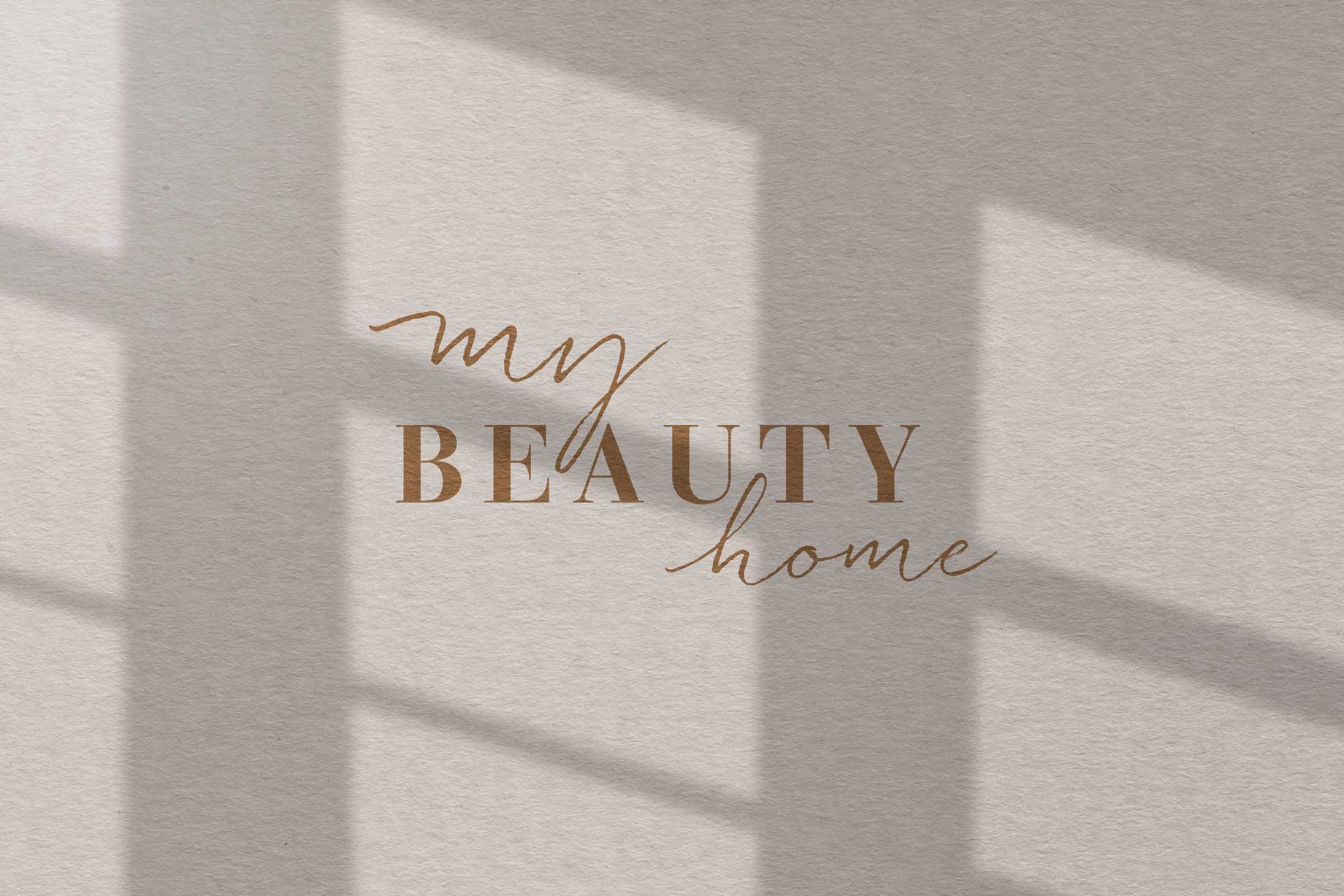 Logo esthétique My Beauty Home Graphiste Laëtitia Costes Studio