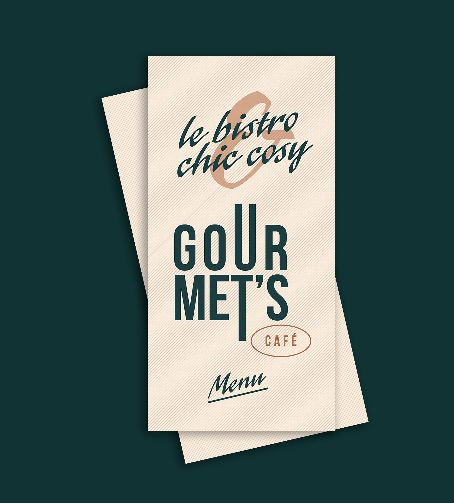 Menu brasserie Gourmets café graphiste Laetitia Costes